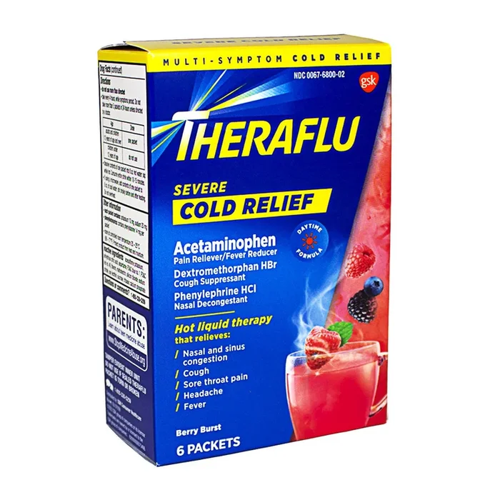Theraflu Severe Cold & Cough Daytime – Box of 6 Packets