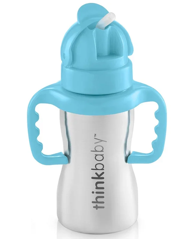 Thinkbaby Thinkster of Steel 9 oz Straw Cup – Blue