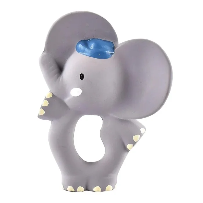 Tikiri Organic Natural Rubber Ring Teether – Alvin the Elephant