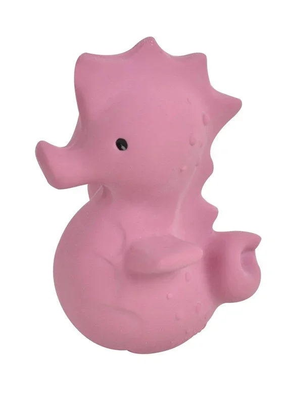 Tikiri Toys Seahorse – Natural Rubber Teether, Rattle & Bath Toy
