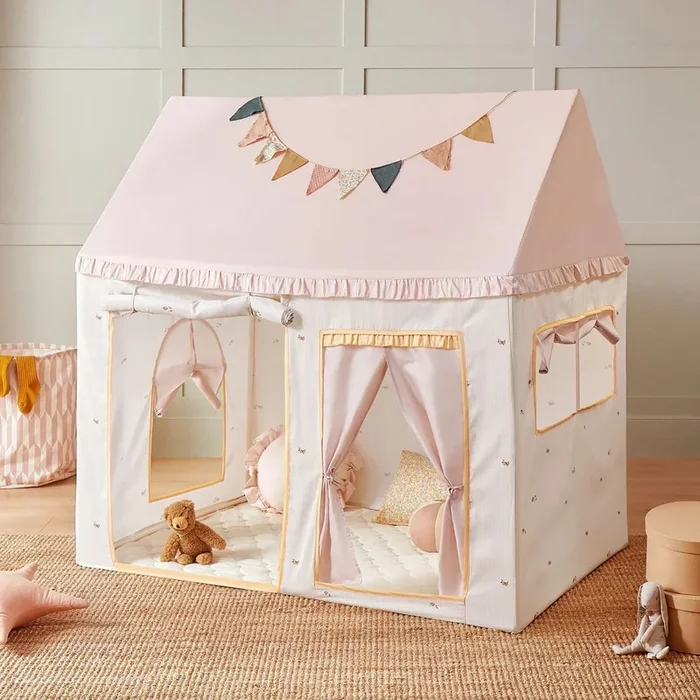 Tiny Land® Sweet Citrus Kid’s Play Tent – Creamy white/pink