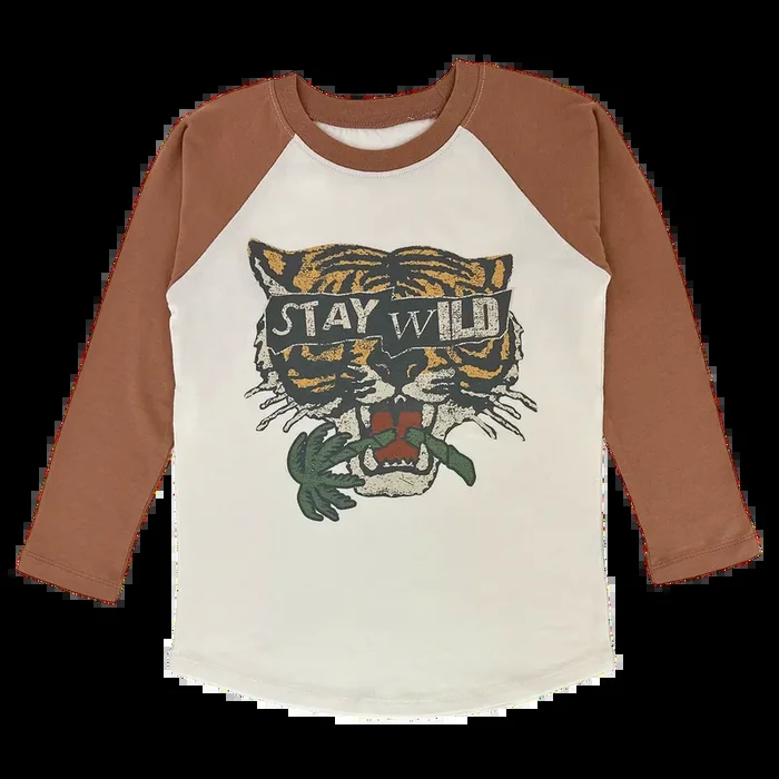 Tiny Whales Stay Wild Raglan Long Sleeve T-Shirt