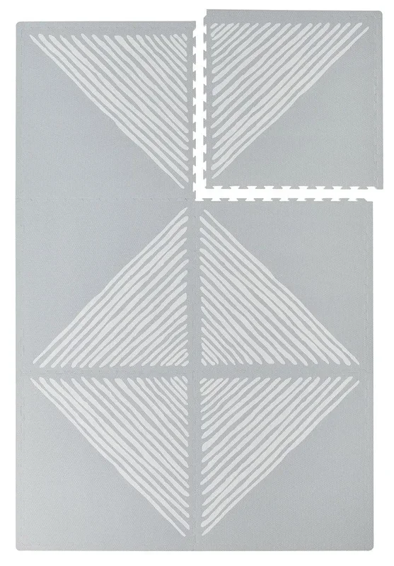 Toddlekind Printed Foam Puzzle Playmat – Sandy Lines – Stone