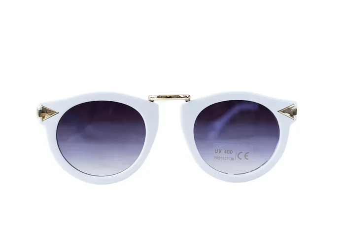 Toddler & Kid Gold Accent Sunglasses – White