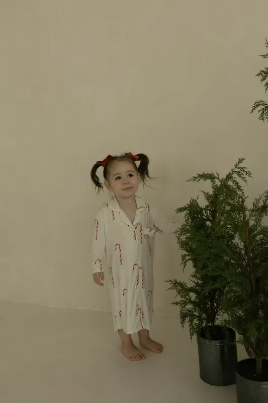 Toddler Bamboo Sleeping Dress | Candy Cane