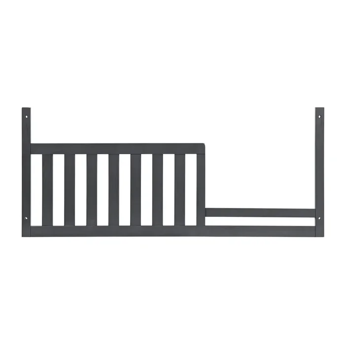 Toddler Bed Guard Rail – Dark Stained Wood