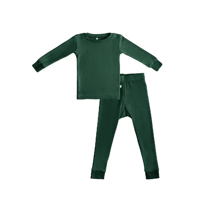 Toddler/Kids Bamboo Pajamas – Forest Green
