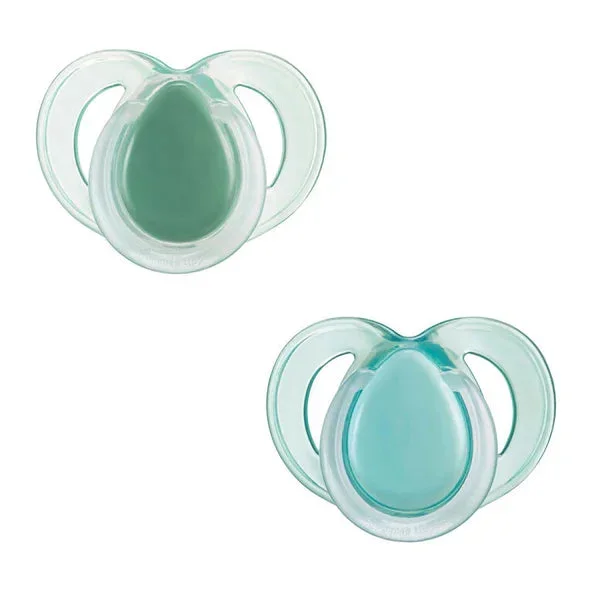 TOMMEE TIPPEE NIGHT TIME GLOW IN THE DARK PACIFIERS (6-18M, 2 COUNT)
