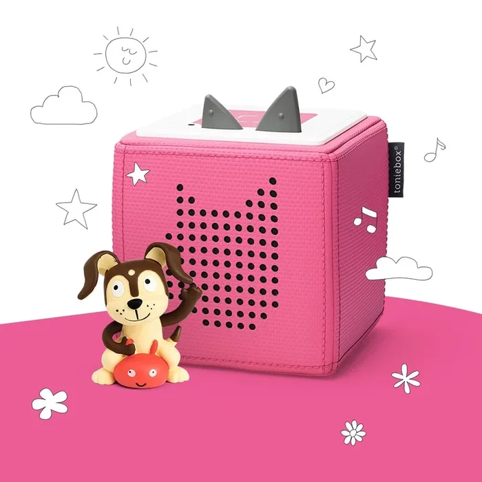 Tonies Toniebox Playtime Puppy Starter Set – Pink with Audio Character (3y+)