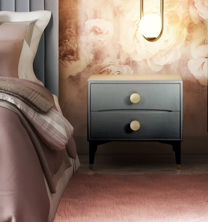 TOV Furniture Modern Divine Grey Nightstand TOVB44052