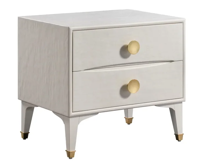 TOV Furniture Modern Divine White Nightstand TOVB44017