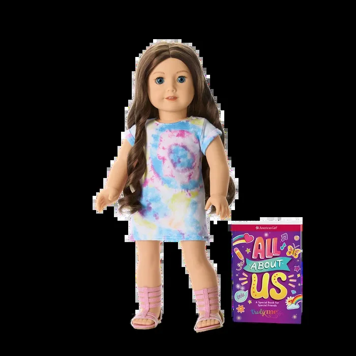 Truly Me™ 18-inch Doll #126 with long wavy brown hair