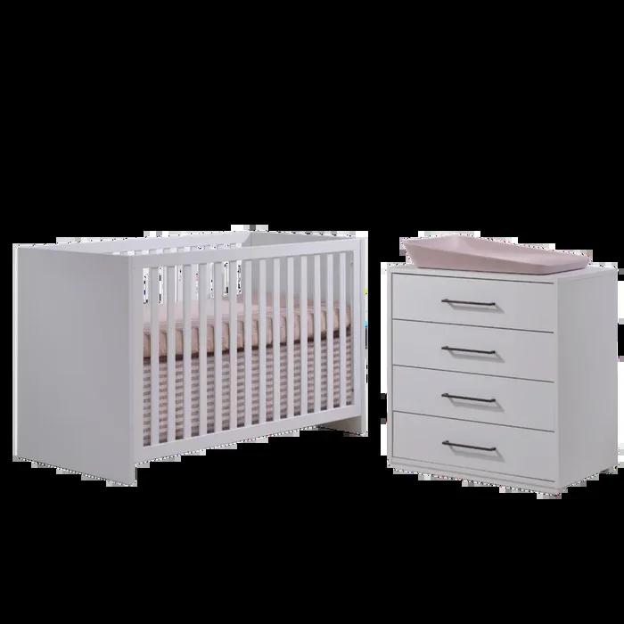 TULIP Contempo Crib and 4 Drawer Dresser (sold as a set only)