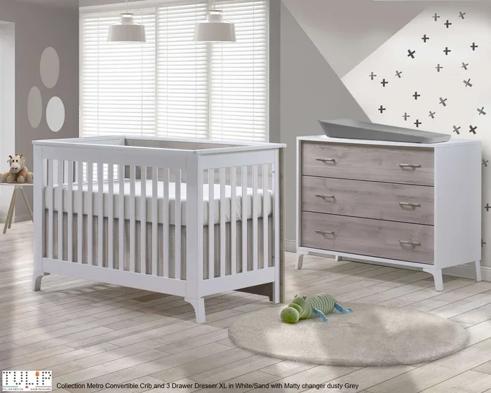 Tulip Metro Crib and Dresser Combo