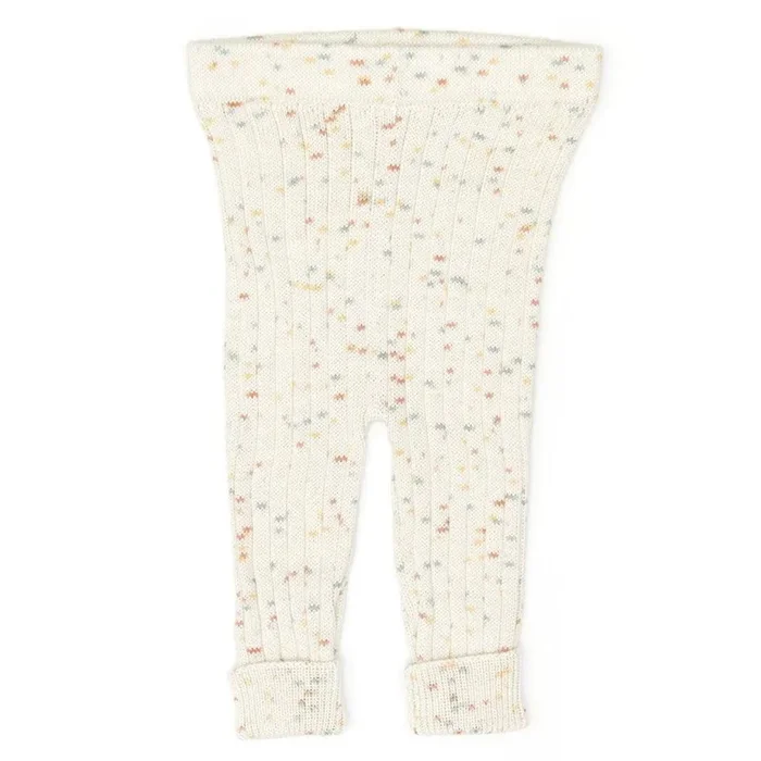 Tun Tun (Peru) – Pima Cotton Knit Legging – Natural Confetti