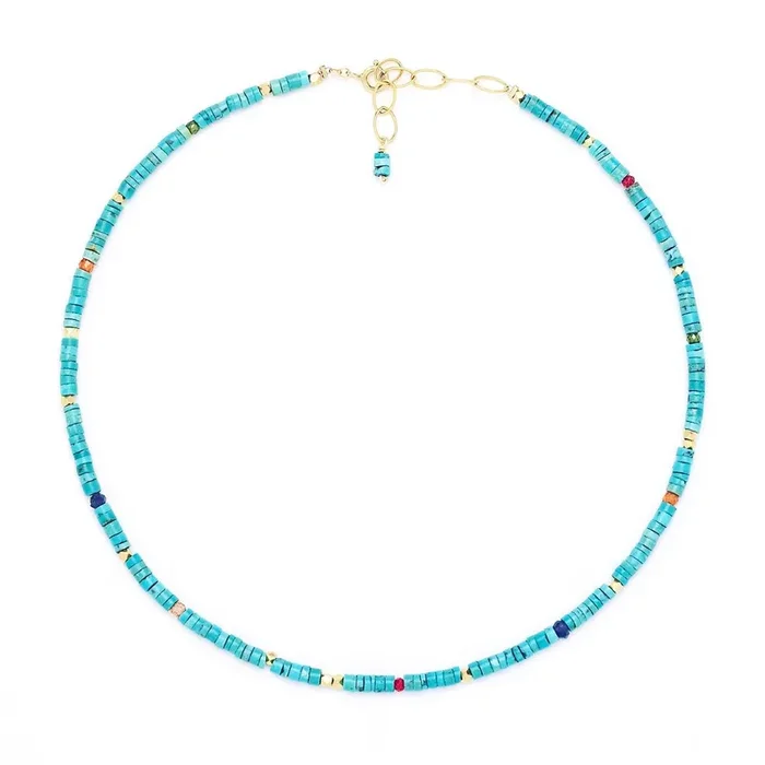 Turquoise & Stone Beaded Choker