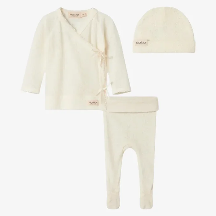 Tut Wrap Pointelle 3 Piece Set – Natural