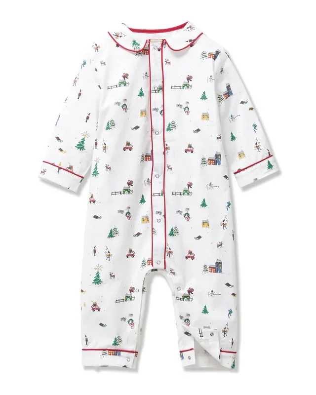 Twill Cambridge Romper | Holiday Town