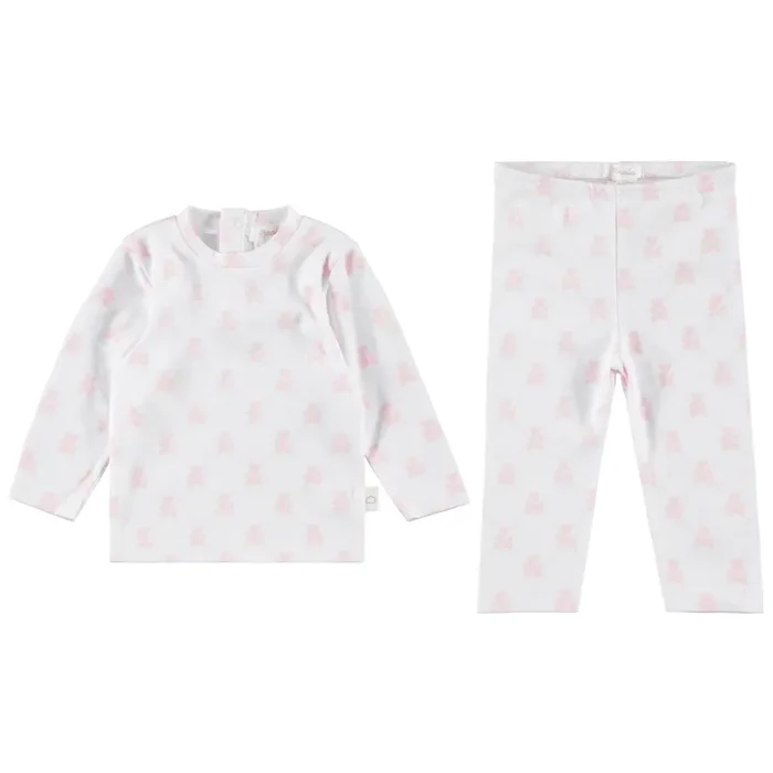 Two Piece Set – Teddy Bear Pink