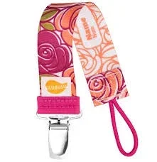 Ulubulu Universal Pacifier Clip – Mauve Rosese