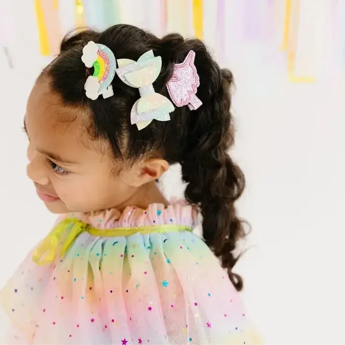 Unicorn Rainbow Clip Set – Kids Hair Clip Set