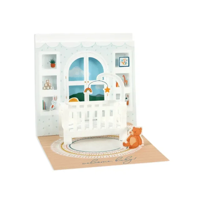 Up with Paper Pop Up Card-Baby Crib