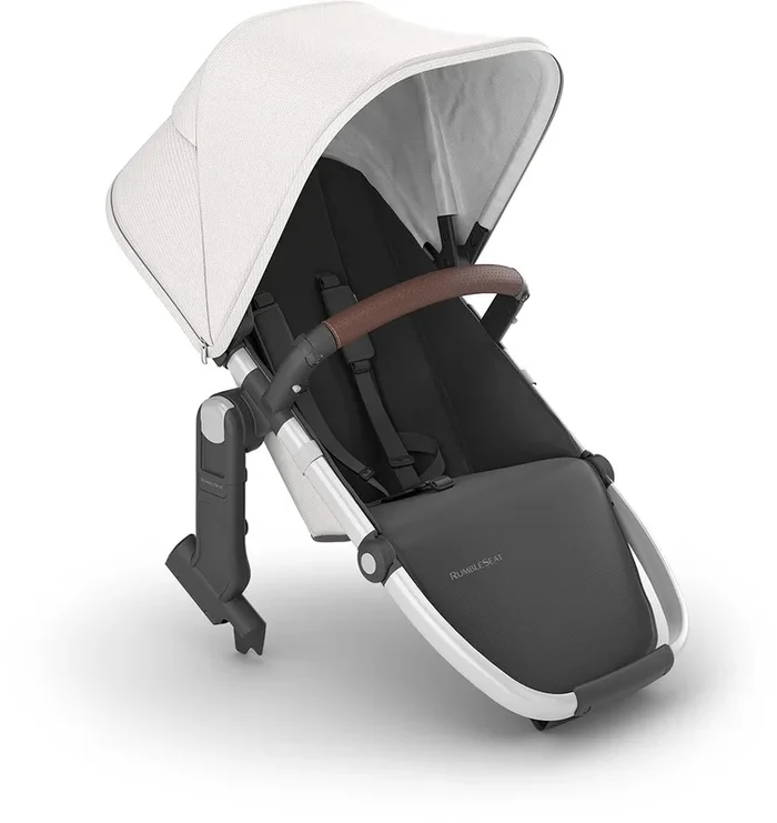 UPPAbaby RumbleSeat V2+ – Bryce (White Marl / Silver Frame / Chestnut Leather)
