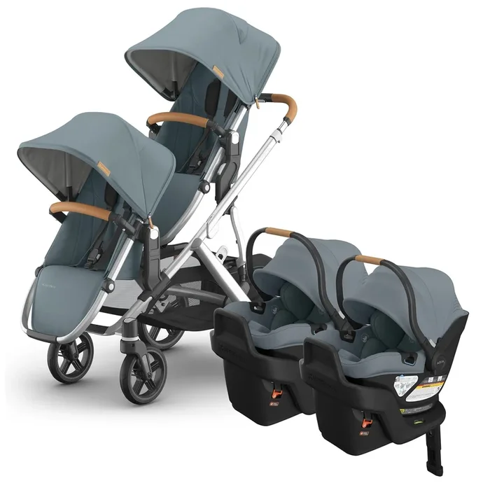 UPPAbaby Vista V3 Twin Stroller with RumbleSeat V3 + Aria V2 Travel System Bundle – Callum / Callum