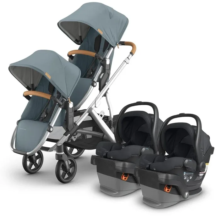 UPPAbaby Vista V3 Twin Stroller with RumbleSeat V3 + Mesa V2 Travel System Bundle – Callum / Jake