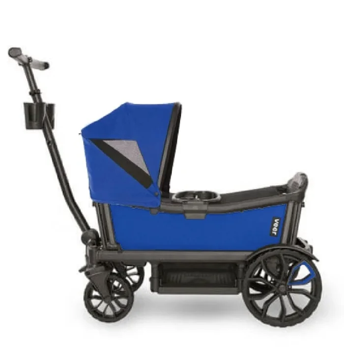Veer Cruiser (2 Seater) Stroller Wagon + Canopy Bundle – Kai Blue/Kai Blue