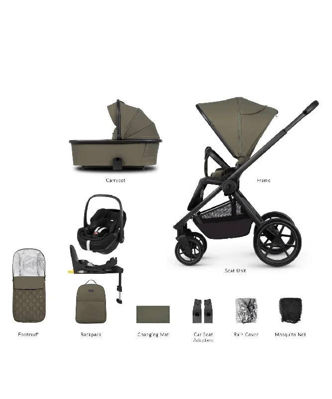 Venicci Tinum Edge Pebble 360 PRO Travel System – Moss