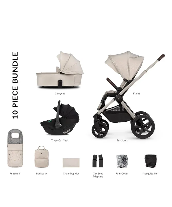 Venicci Upline 2, 3in1 Pushchair – Stone Beige/Black