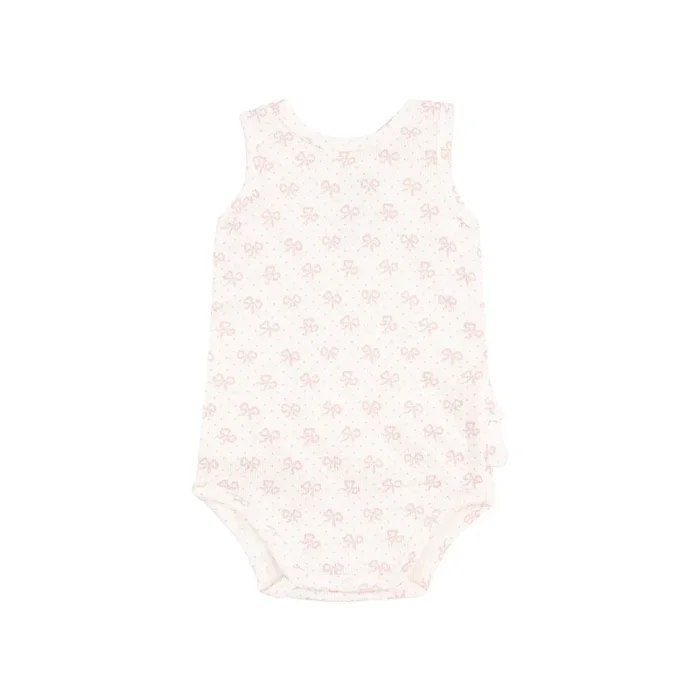 Vintage Mini Bows Ruffle Tank Bubble