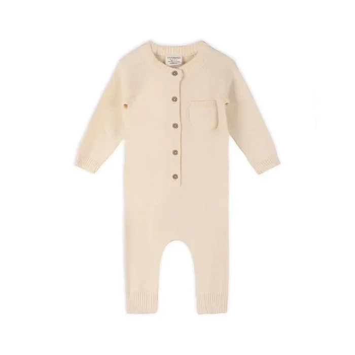 Viverano Milan Sweater Knit Button Jumpsuit