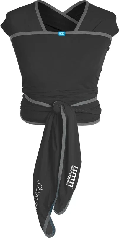 We Made Me Flow Wrap Baby Carrier – Midnight Black