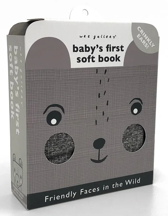 Wee Gallery Baby’s First Soft Book | Friendly Faces in the Wild