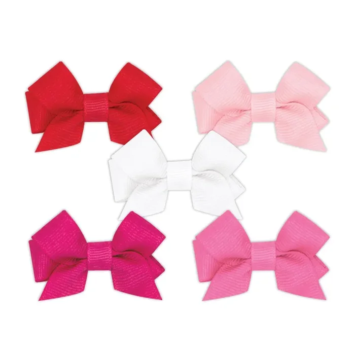 Wee Ones Five Tiny Front-Tail Grosgrain Bows