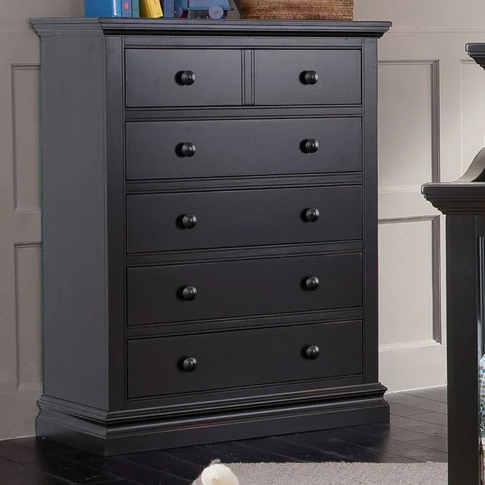 Westwood Pine Ridge 5 Drawer Chest in Black