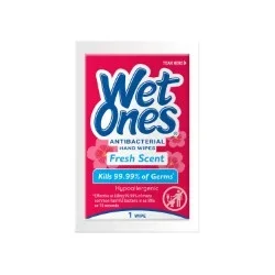 Wet Ones Antibacterial Single Wipes – Pack of 1