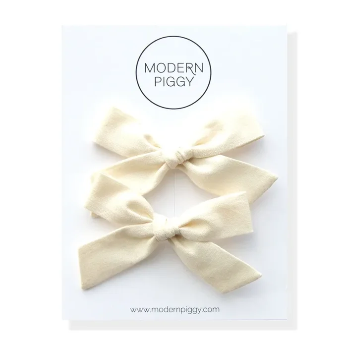 Whisper | Pigtail Set – Hand-tied Bow