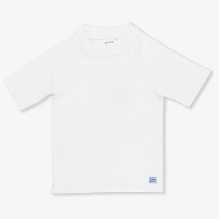 White Short Sleeve Rash Guard