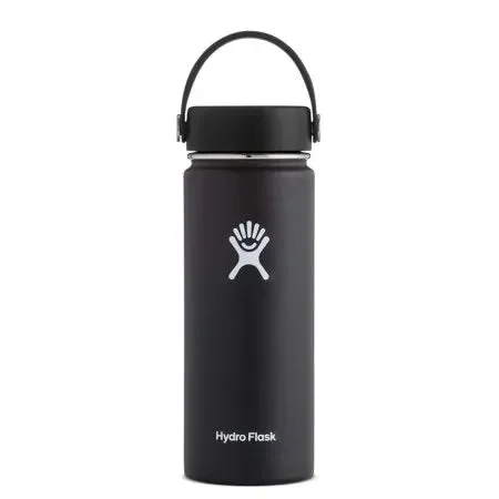 Wide Mouth Water Bottle with Flex Cap, Black