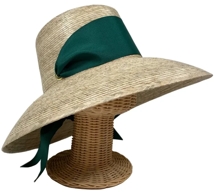Wildflower Sun Hat – Masters Green Wide & Short Grosgrain Ribbon