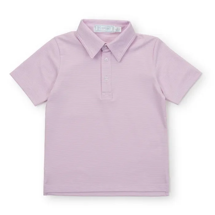 Will Boys’ Performance Polo By Lh Sport – Pink Stripes