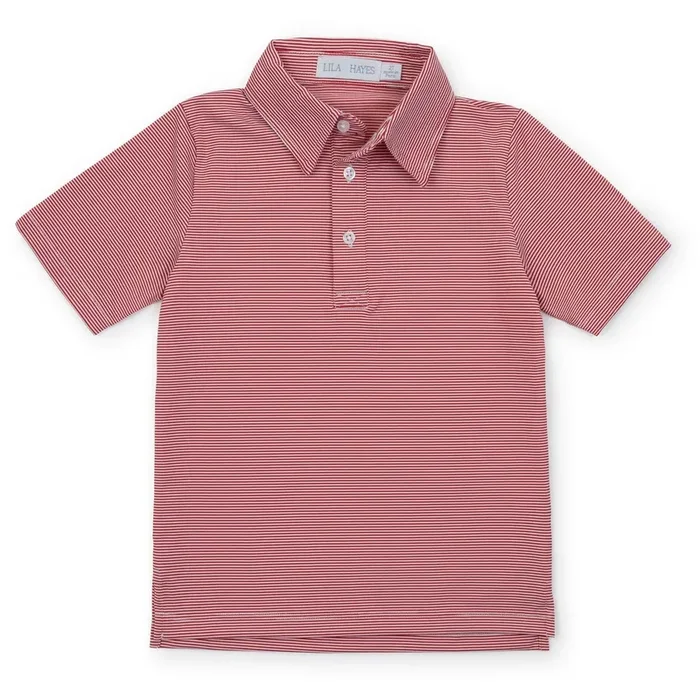 Will Golf Performance Polo red stripe