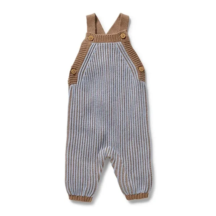 Wilson & Frenchy Coco and Blue Speckle Organic Knitted Overall