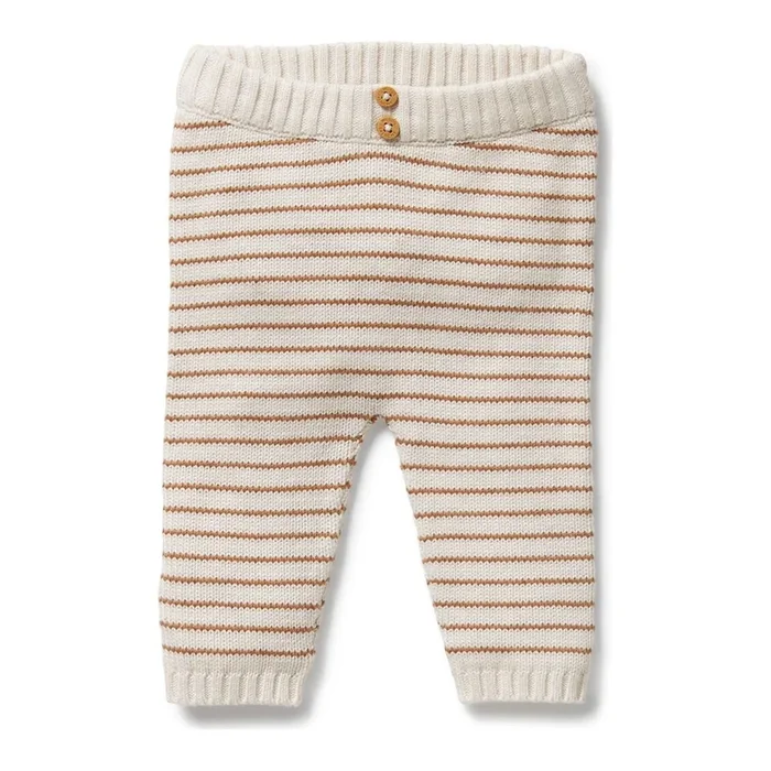Wilson+Frenchy Organic Knitted Striped Legging – Cinnamon