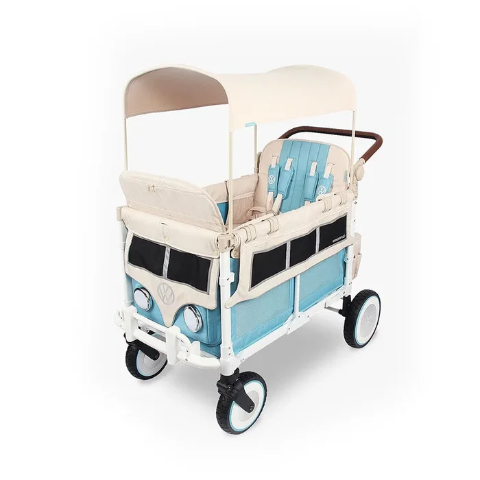 WonderFold VW Edition Quad Stroller in Bondi Blue