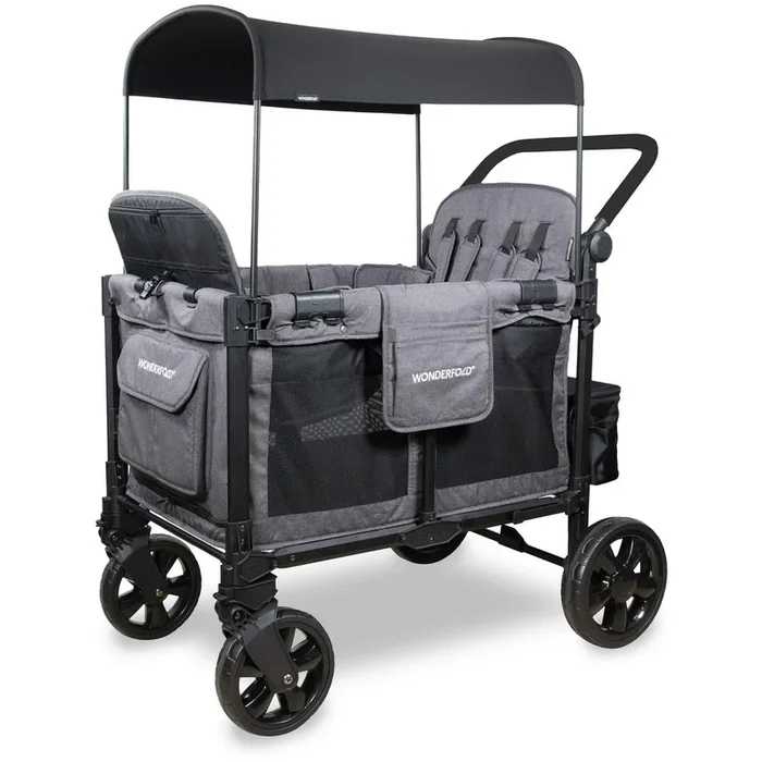 WonderFold W4 Elite Pro (4 Seater) Stroller Wagon – Charcoal Gray