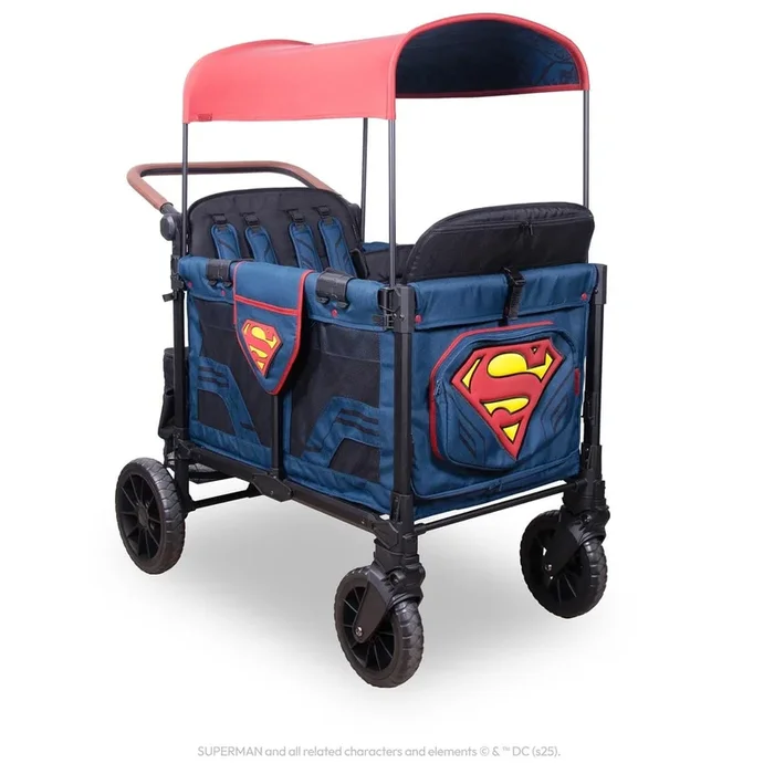 WonderFold W4 Luxe Pro (4 Seater) Stroller Wagon – Superman